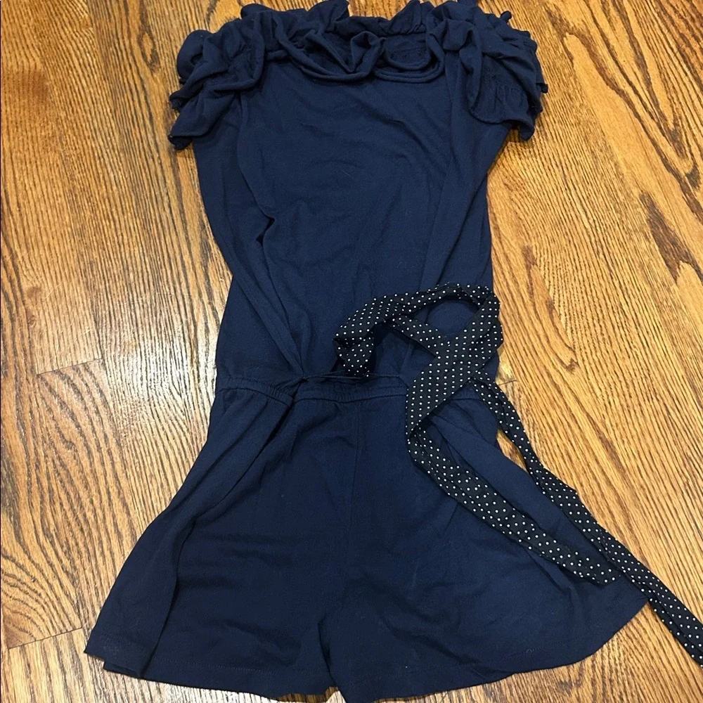 Ralph Lauren Girls Deep Blue Romper, size 16